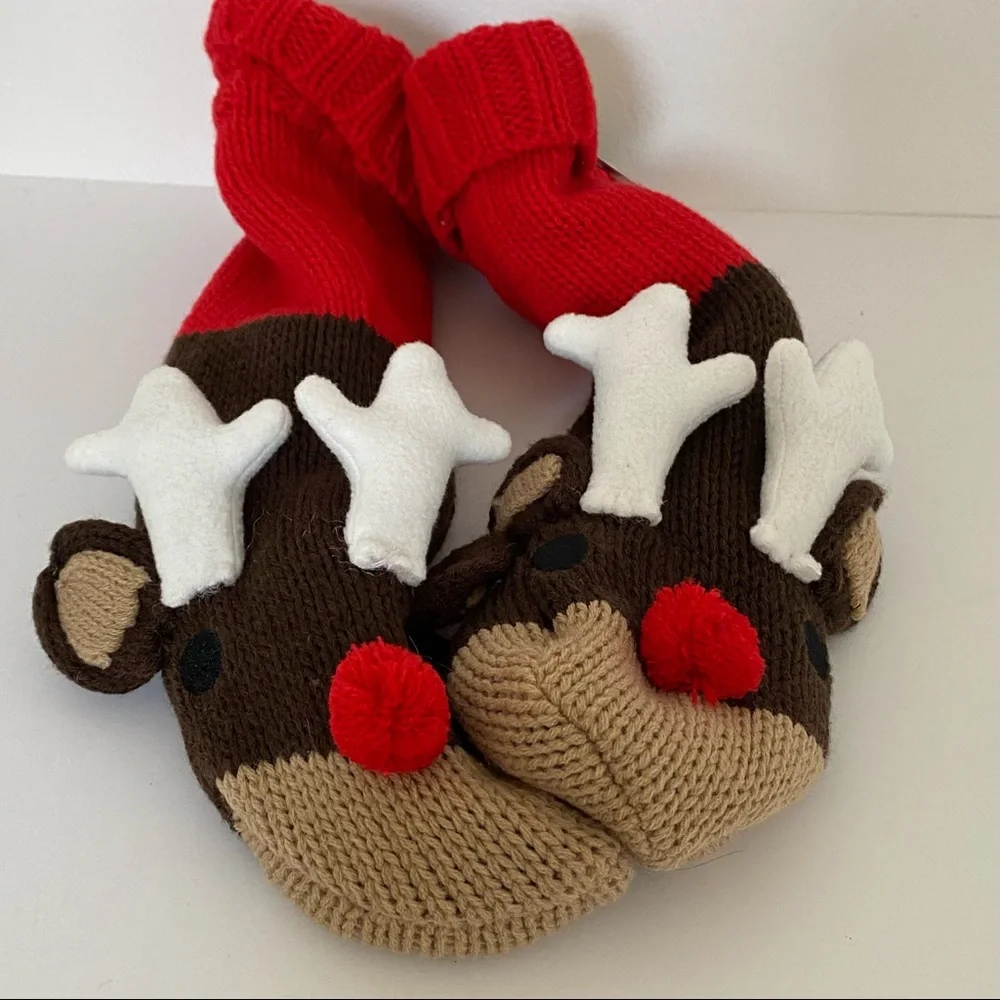 4/$25 NWT Rudolf the Red Nose Reindeer Christmas Socks size One Size Fits Most